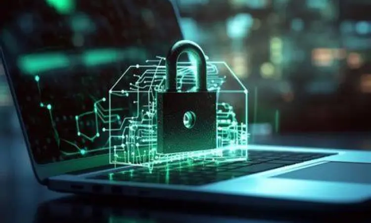 Ilustrasi keamanan siber dan perlindungan data pribadi digital