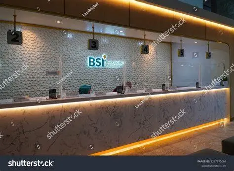 Bank Syariah Indonesia Terbesar Suasana kantor pelayanan Bank Syariah Indonesia yang modern