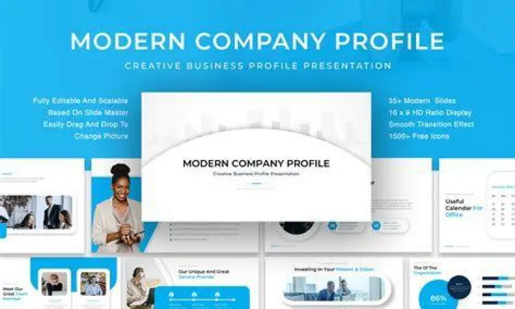 Presentasi profil perusahaan yang elegan