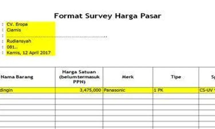 Karyawan melakukan riset harga barang kantor
