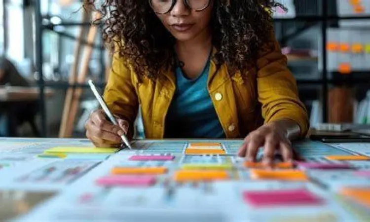 Seorang kreatif sedang mengerjakan proyek sesuai bakatnya