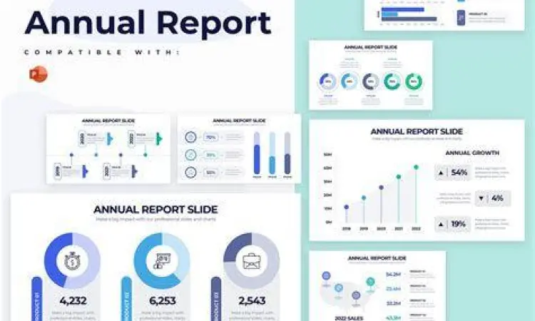 Visualisasi Data Keuangan Infografis data keuangan dalam annual report