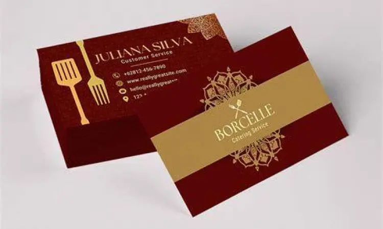 Desain kartu nama katering modern dan minimalis