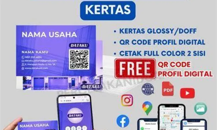 Inovasi Kartu Nama Digital Contoh kartu nama catering menggunakan QR Code