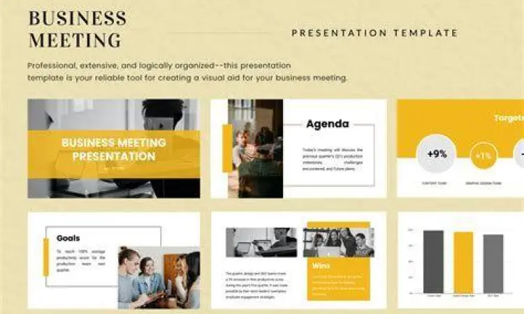 Presentasi laporan bisnis perusahaan dalam rapat direksi