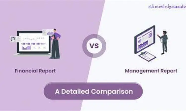 Tabel perbandingan laporan keuangan dan manajemen