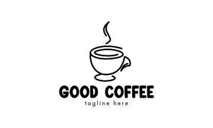 Contoh logo usaha minuman kopi dengan gaya tipografi minimalis