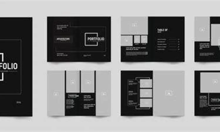 Desain tata letak portofolio fotografi