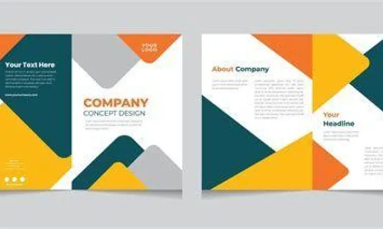 Layout company profile minimalis untuk usaha dagang